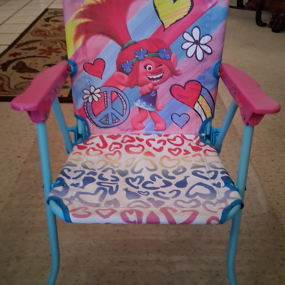 Trolls Kids Folding Chair - Pink and Blue